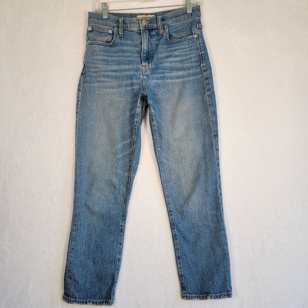 Madewell The High-Rise Slim Crop Boyjean, Blue, Size 26